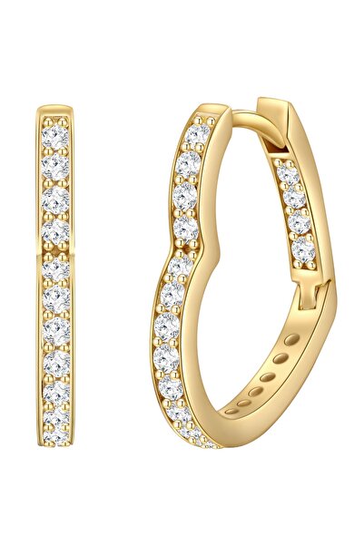 Rafaela Donata Silberohrcreolen Creolen Sterling Silber gelbgold Zirkonia weiß