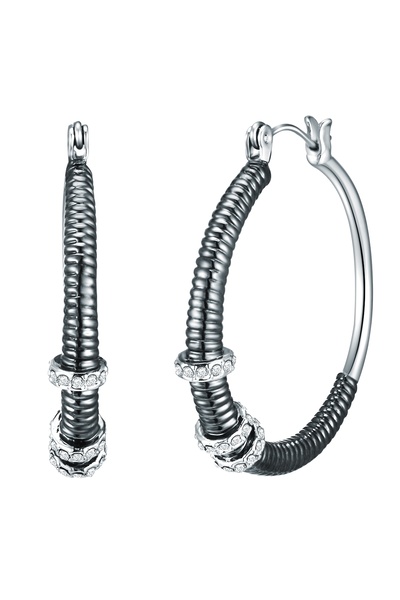 Lulu & Jane Ohrcreolen mit Kristallen von Swarovski® Creolen verziert mit Kri...