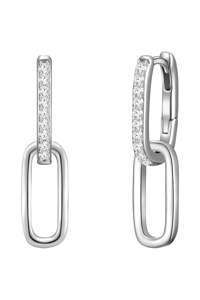 Glanzstücke München Silberohrcreolen Creolen Sterling Silber Zirkonia weiß