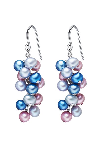 Valero Pearls Perlenohrhänger Ohrhänger Sterling Silber Süßwasser-Zuchtperle multicolor