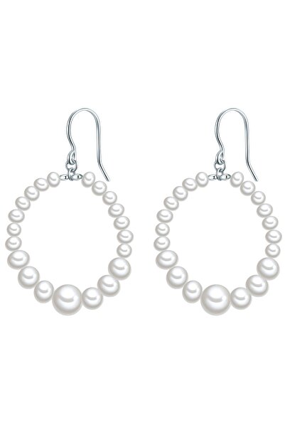 Valero Pearls Perlenohrhänger Ohrhänger Sterling Silber Süßwasser-Zuchtperle weiß