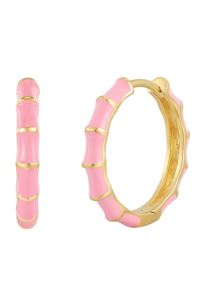 Glanzstücke München Silberohcreolen Creolen Sterling Silber gelbgold Emaille ...