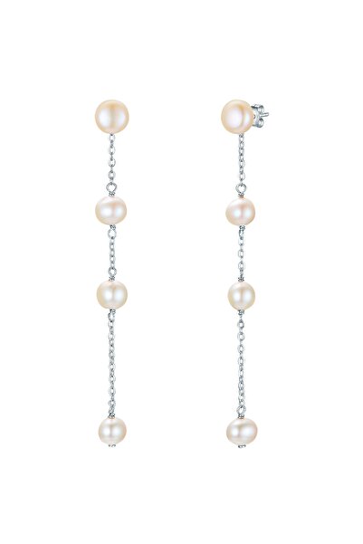 Valero Pearls Perlenohrhänger Ohrhänger Sterling Silber Süßwasser-Zuchtperle weiß