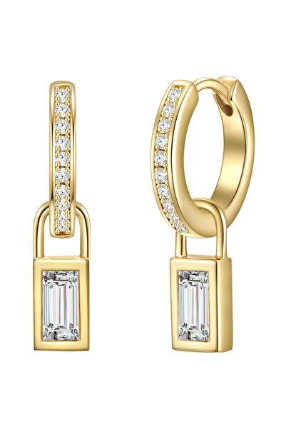 Glanzstücke München Silberohrcreolen Creolen Sterling Silber gelbgold Zirkoni...