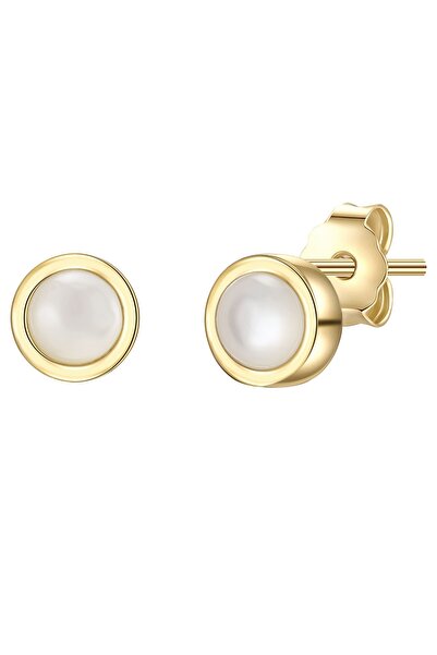 Glanzstücke München Silberohrstecker Ohrstecker Sterling Silber gelbgold Perl...