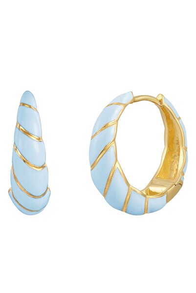 Glanzstücke München Silberohcreolen Creolen Sterling Silber gelbgold Emaille ...