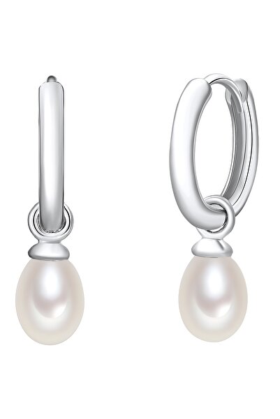 Valero Pearls Perlenohrcreolen Klappcreolen Sterling Silber Süßwasser-Zuchtpe...