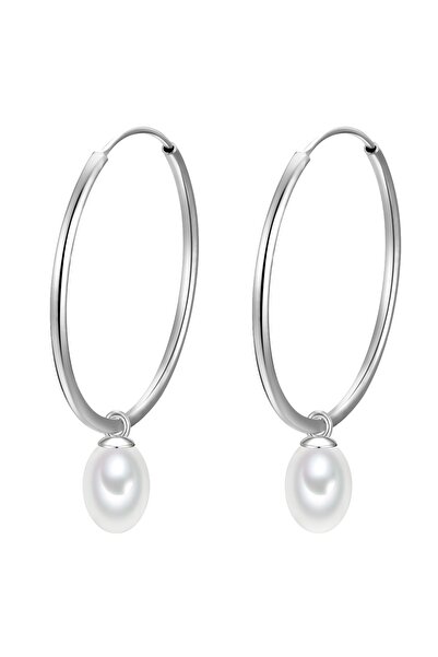 Glanzstücke München Silberohrcreolen Creolen Sterling Silber Süßwasser-Zuchtp...