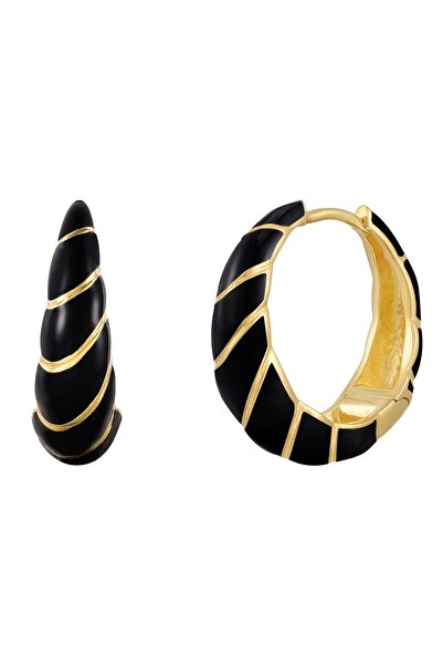 Glanzstücke München Silberohcreolen Creolen Sterling Silber gelbgold Emaille ...