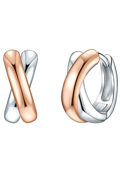 Rafaela Donata Silberohcreolen Klappcreolen Sterling Gümüş iki Renkli