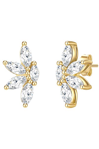 Glanzstücke München Silberohrstecker Ohrstecker Sterling Silber gelbgold Zirk...