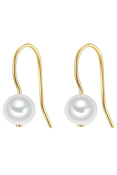 Valero Pearls Silberohrhänger Ohrhänger Sterling Silber gelbgold Süßwasser-Zu...