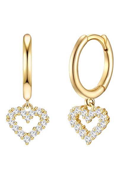 Glanzstücke München Silberohrcreolen Creolen Sterling Silber gelbgold Zirkoni...