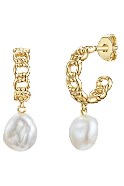 Glanzstücke München Silberohrcreolen Creolen Sterling Silber gelbgold Süßwass...