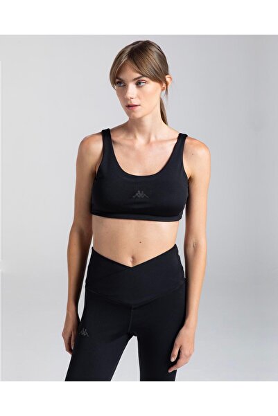 Kappa Logo Mino Kadın Siyah Skin Fit Sporcu Sütyeni