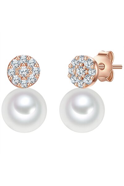 Valero Pearls Perlenohrstecker Ohrstecker Sterling Silber roségold Süßwasser ...
