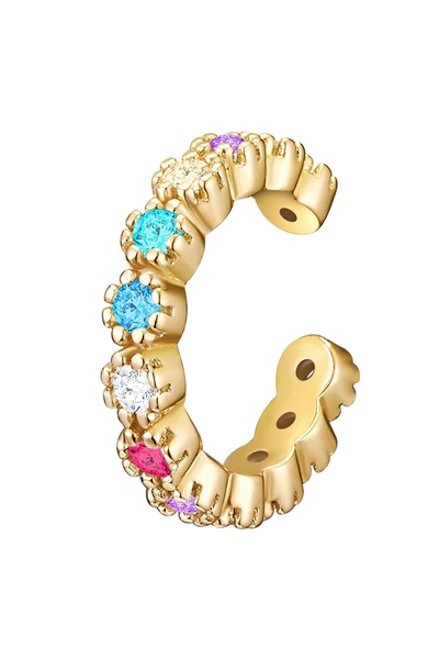 Glanzstücke München Silberohrklemmen Ohrklemme Sterling Silber gelb mit Zirkon