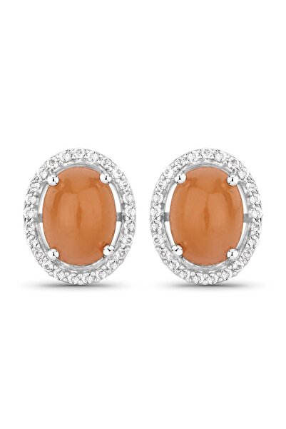 Rafaela Donata Edelsteinohrstecker Ohrstecker Sterling Silber Mondstein orang...
