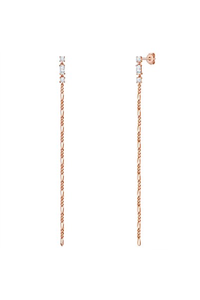 Glanzstücke München Silberohrhänger Ohrstecker Sterling Silber roségold Zirko...