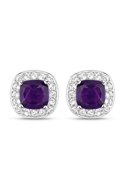 Rafaela Donata Edelsteinohrstecker Ohrstecker Sterling Silber Amethyst Topas weiß