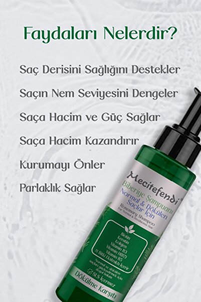 Mecitefendi Saç Dökülmesi Ve Yıpranmış Saçlar Için Güçlendirici Biberiye Şampuanı (BİOTİN&KERATİN&KOLAJEN) 150ml