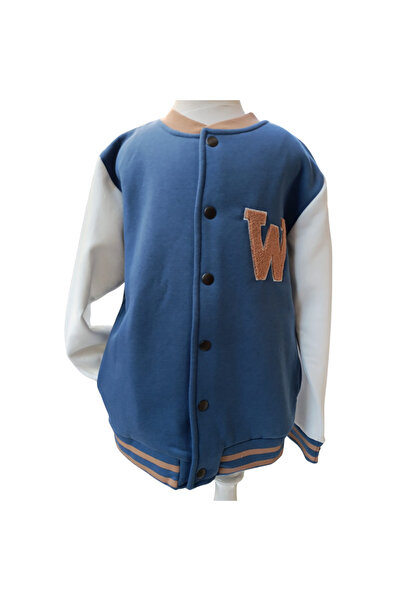 fancykidsantalya 9-13 Years Old Boy Blue College Coat