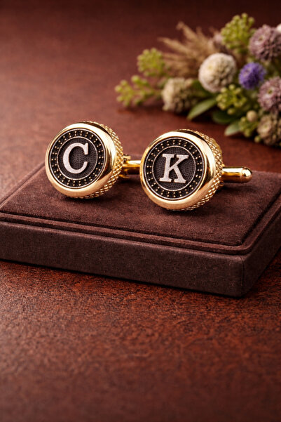 Kravatkolik Kişiye Özel Harfli Kol Düğmesi Kda631