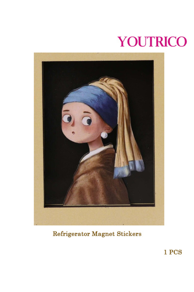 Youtrico قطعة واحدة من ملصقات مغناطيسية ثلاثية الأبعاد من الراتينج لشخصيات لو...