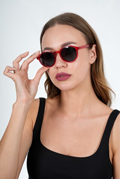 Olivier Philippe Olivier Philippe Sunglasses with Red Round Frame