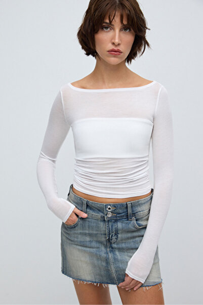 MERLİ. Transparan Bluz