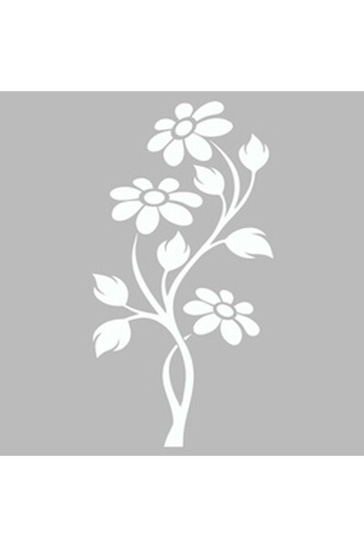 Artikel Yayıncılık Çiçekli Sarmaşık Stencil Boyama şablonu 30x30 cm, Duvar St...