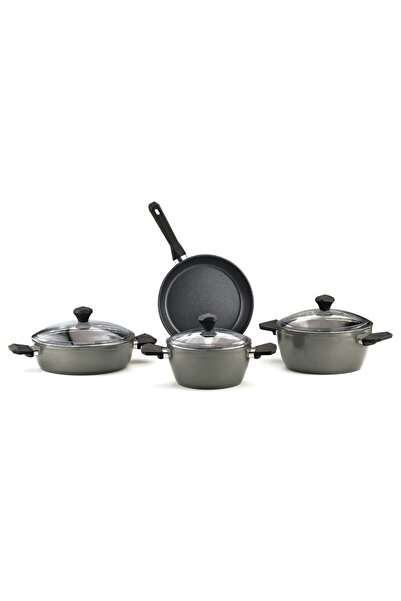 Pierre Cardin Diamond Graniks Black 7 Piece Cookware Set