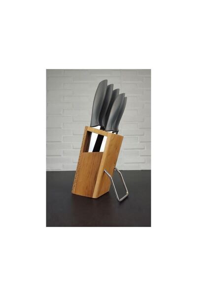 Cooker 6 Parça Standlı Bıçak Seti Gri CKR2830