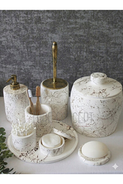 Ture Concept طقم حمام من الخرسانة الذهبية العتيقة