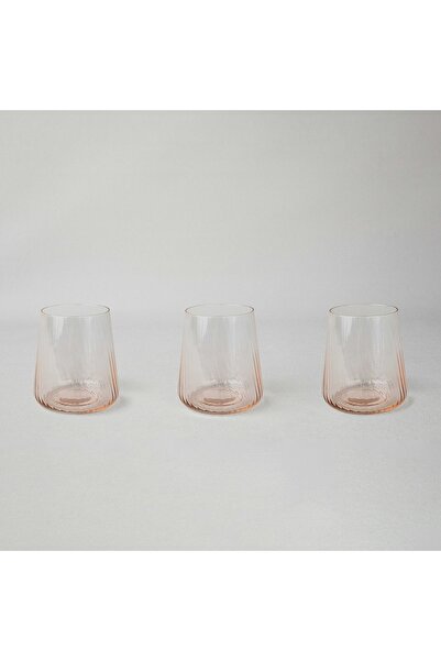 Linens Coral 3'lü 420 ml Meşrubat Bardağı Somon