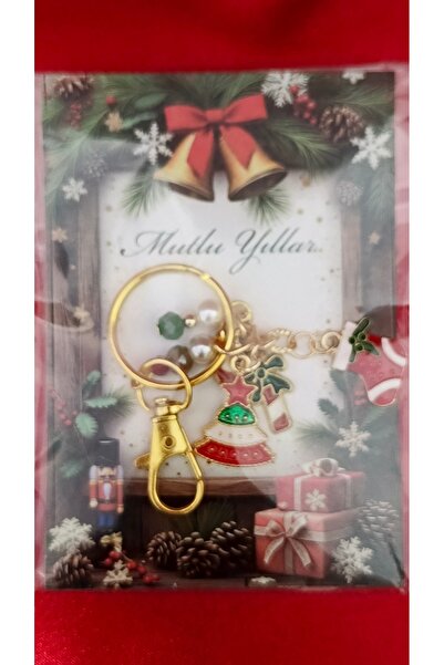 Çelik Keychain Charm Gold New Year Gift Happy New Year Card