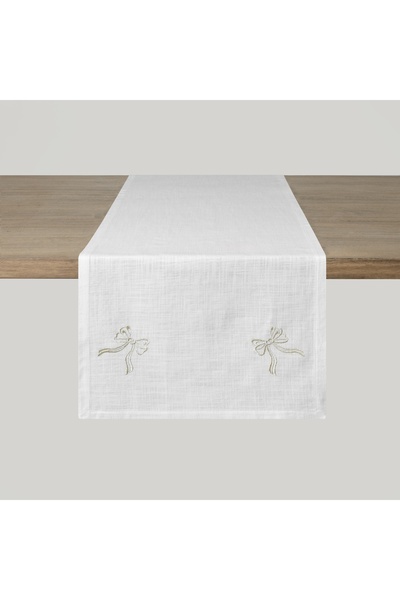 Linens شريط زخرفي 45×170 سم بلون أبيض فاتح