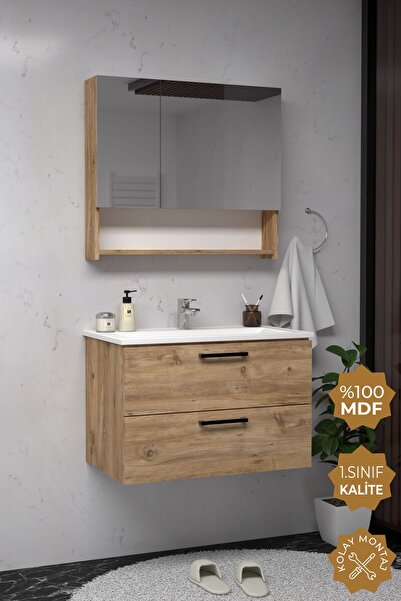 TETA HOME Batum 65 Cm Mdf Banyo Dolabı Seti