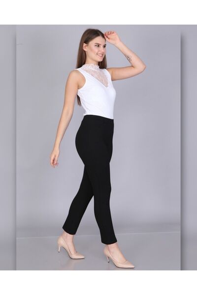 Zeromiss Kadın Siyah Klasik Kesim Pantolon