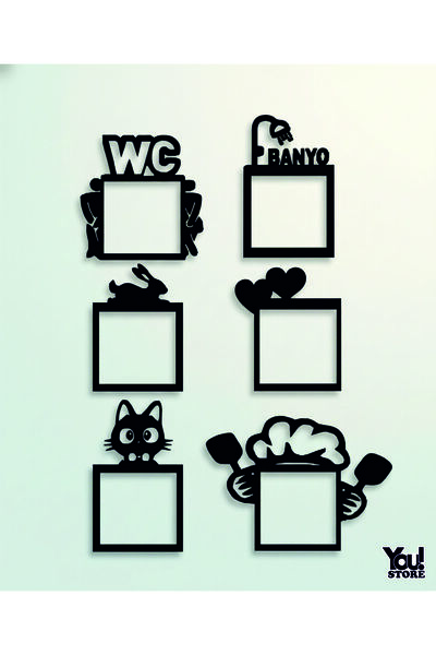 Youstore 6'lı Pleksi Siyah Priz Kenarı Süsü