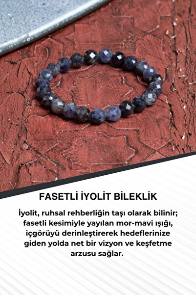 Saff Doğal Taş سوار من حجر الياوليت المرصع