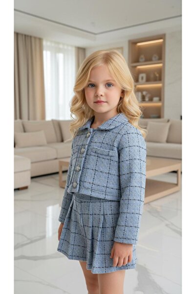 Ugly Duck SET DUBĂLĂ (JACHETĂ CU BUTONI DINȚĂ DE LEMĂNĂ ȘI FUSTĂ) PENTRU VÂRS...