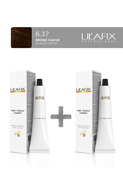 Lilafix 2'li Tüp Saç Boyası 60 ml 6.37 Bronz Kahve