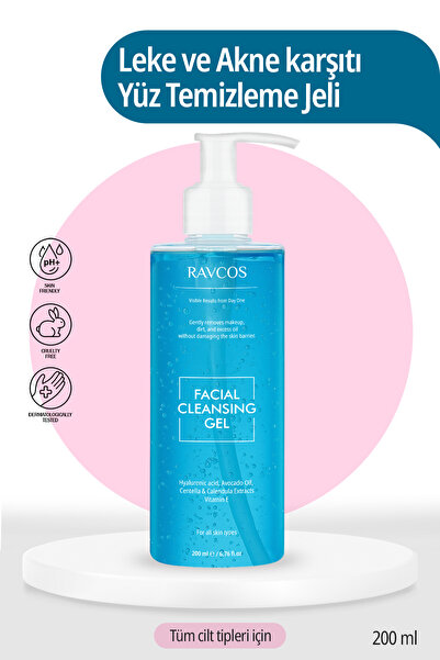 Ravcos Yüz Temizleme Jeli – Cilt Bariyerini Koruyan ve Nemlendirici, Tüm Cilt...