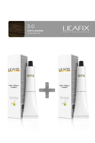 Lilafix 2'li Tüp Saç Boyası 60 ml 3.0 Koyu Kahve