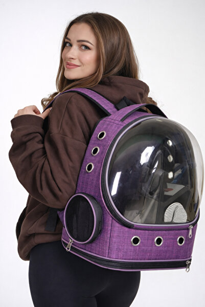 Nosy Lion Kedi Ve Köpek Taşıma Çantası Premium | Açılır Pencereli Astronot Model