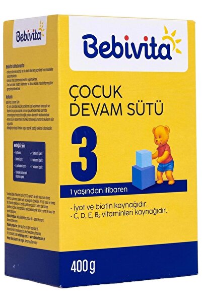 Bebivita Bebek Sütü 400GR No:3 (1 Yaşından İtibaren)