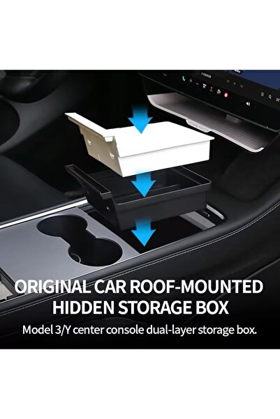 TESLA Li Parts Model Y Ve Model 3 Çift Katmanlı Orta Konsol Düzenleyici-Junip...
