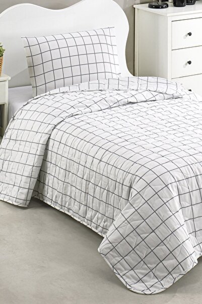 Eponj Home Kapitone Yatak Örtüsü Seti Tek Kişilik Artus Gri