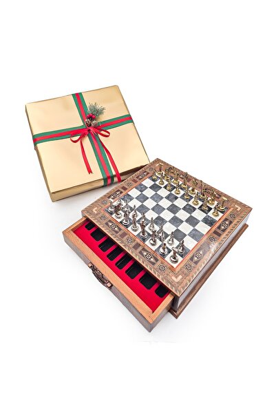 GGS GrandGiftStore Yılbaşı Hediyesi Kişiye Özel Satranç Premium El Işi Satran...